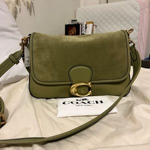 NWT Coach Suede Soft Tabby Shoulder Bag 26 in MOSS